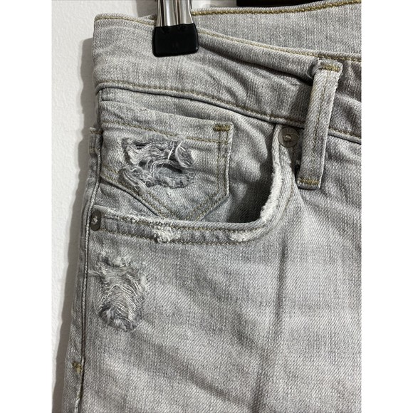 AGOLDE Jeans Women's 26 Gray Grey High Rise Ankle Skinny Stretch Distressed - Picture 7 of 14